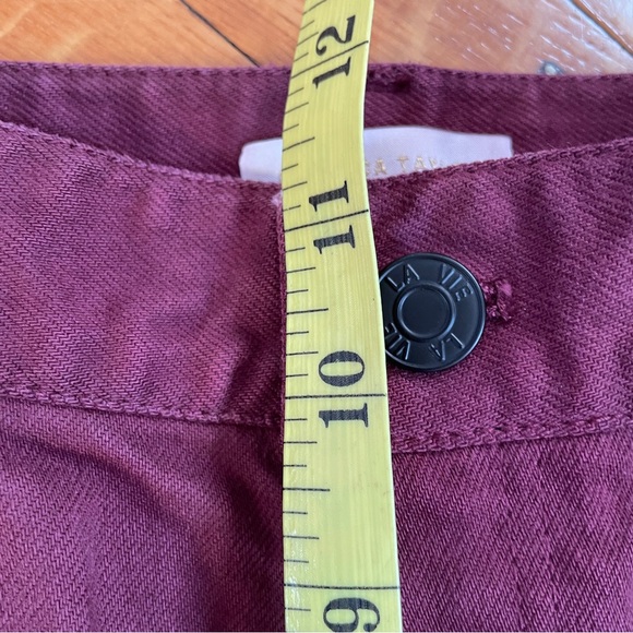 Rebecca Taylor Maroon High-Waisted Straight Leg Jeans SZ M/6 - Picture 5 of 9